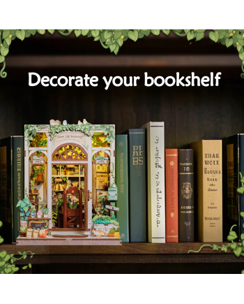 MINIATURE HOUSE - DIY - Green Life Bookshop - 196pc + LED Light
