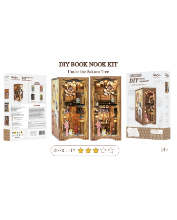 BOOK NOOK KIT - DIY - Under The Sakura Tree - 214pc + LED Light