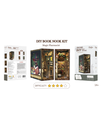 BOOK NOOK KIT - DIY - Magic Pharmacist - 282pc + LED Light