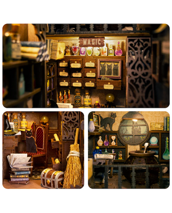 BOOK NOOK KIT - DIY - Magic Pharmacist - 282pc + LED Light