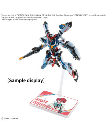 GUNDAM - Action Base 7 Clear Color Mobile Suit GQuuuuuuX Stickers Set