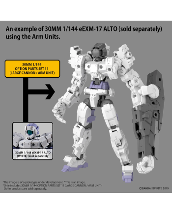 30MM - 1/144 Option Parts Set 11 (Large Cannon/Arm Unit) - Model Kit