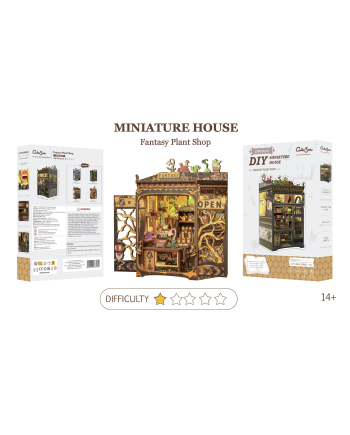 MINIATURE HOUSE - DIY - Fantacy Plant Shop - 146pc + LED Light