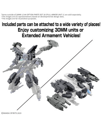 30MM - 1/144 Option Parts Set 20 (Full armor unit 1) - Model Kit