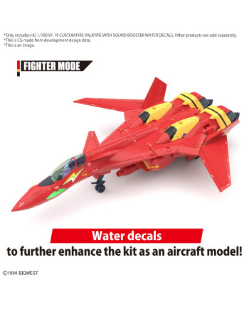 MACROSS - HG 1/100 VF-19 Custom Fire Valkyrie Water Decals - Model Kit