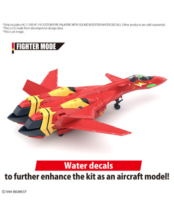 MACROSS - HG 1/100 VF-19 Custom Fire Valkyrie Water Decals - Model Kit