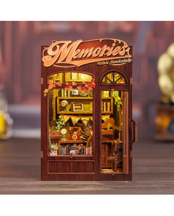 BOOK NOOK KIT - DIY - Memories Music Bookshop - 136pc + LED Light