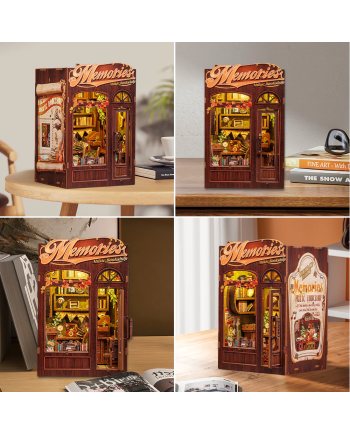 BOOK NOOK KIT - DIY - Memories Music Bookshop - 136pc + LED Light