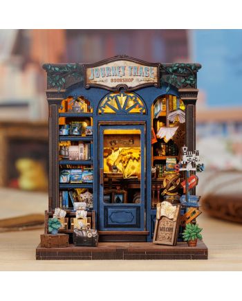 MINIATURE HOUSE - DIY - Journey Trace Bookshop - 241pc + LED Light