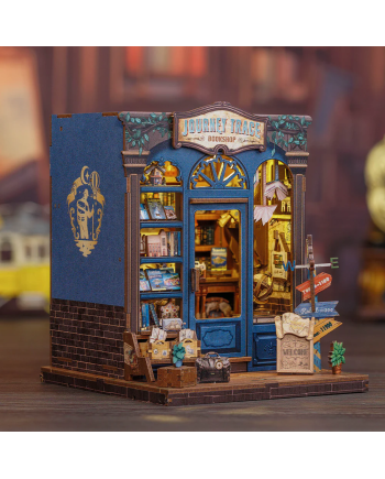 MINIATURE HOUSE - DIY - Journey Trace Bookshop - 241pc + LED Light