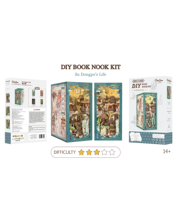BOOK NOOK KIT - DIY - Su Dongpo's Life - 280pc + LED Light