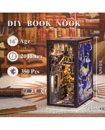 BOOK NOOK KIT - DIY - Nebula Common Room - 350pc + LED Light