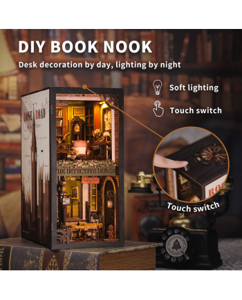 BOOK NOOK KIT - DIY - Rose Detective Agency - 322pc + LED Light