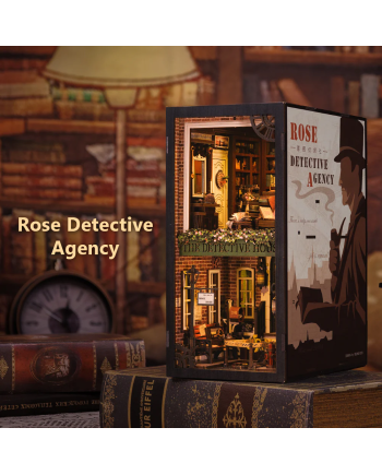 BOOK NOOK KIT - DIY - Rose Detective Agency - 322pc + LED Light