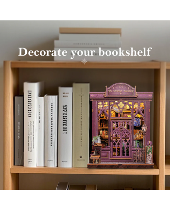 MINIATURE HOUSE - DIY - Astrology Bookshop - 155pc + LED Light