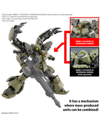 30MM - 1/144 bEXM-29 Gardonova (Green) - Model Kit