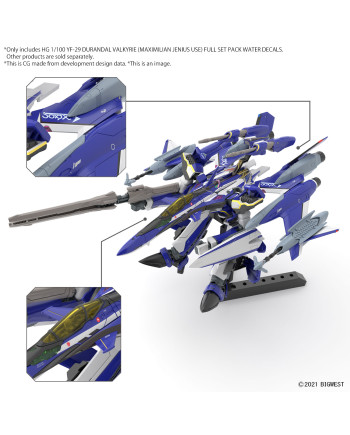 MACROSS - HG1/100 YF-29 Durandal Valkyrie Full Set Water D. -Model Kit