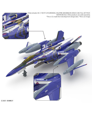MACROSS - HG1/100 YF-29 Durandal Valkyrie Full Set Water D. -Model Kit