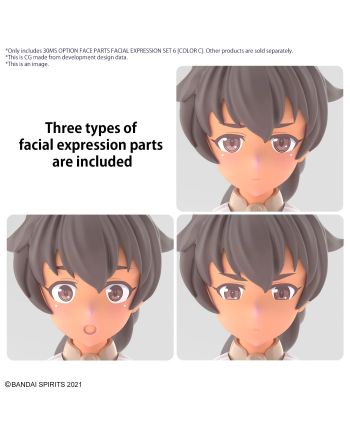 30MS - Option Face Parts Facial Expression Set 6 (Color C) - Model Kit