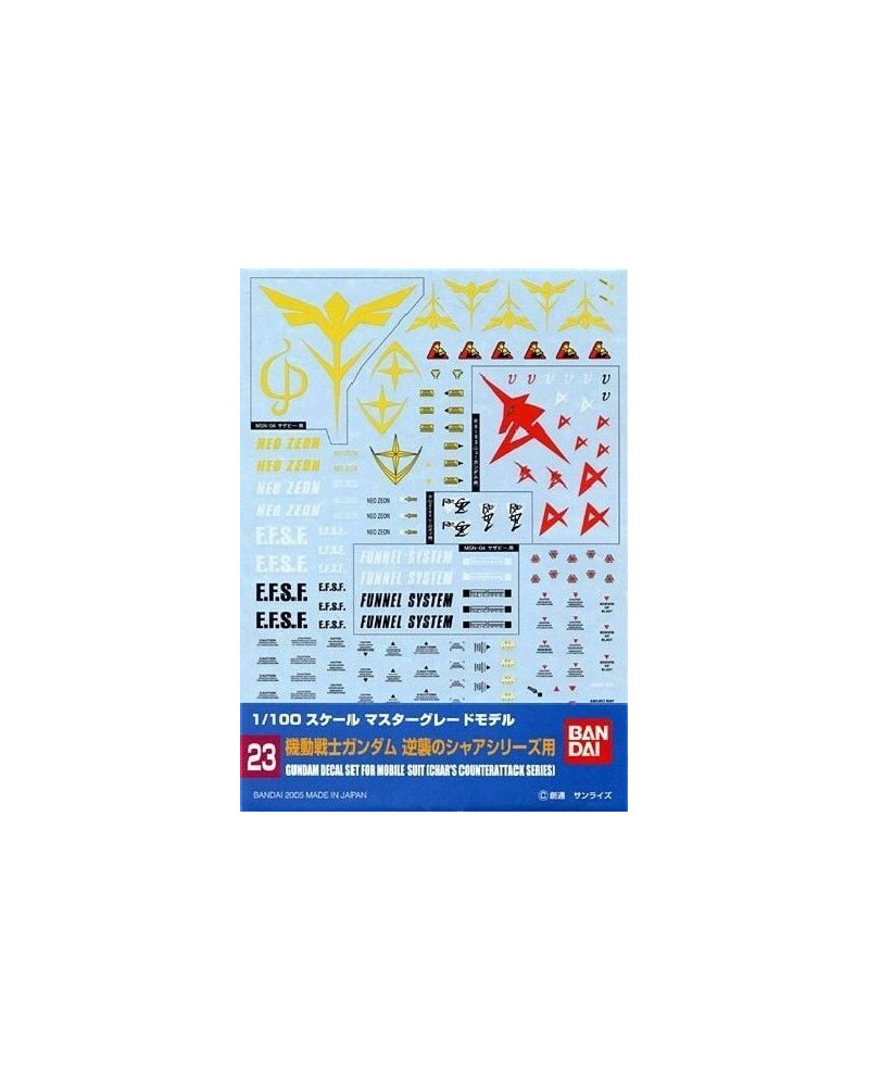 GUNDAM - GUNDAM DECAL 023 - MG Multiuse Char's Counterattack
