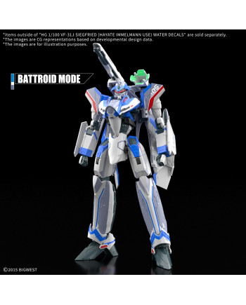 MACROSS -HG 1/100 VF-31J Siegfried (Hayate Use) Water Decal -Model Kit
