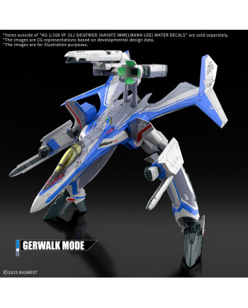 MACROSS -HG 1/100 VF-31J Siegfried (Hayate Use) Water Decal -Model Kit