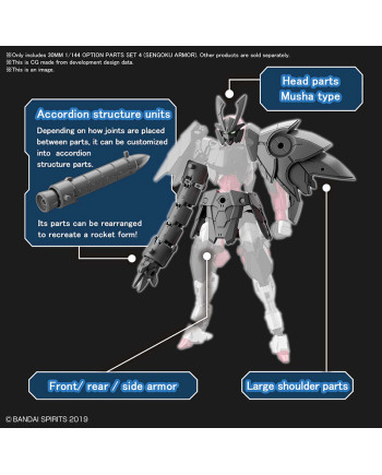 30MM - 1/144 Option Parts Set 4 (Sengoku Armor) - Model Kit