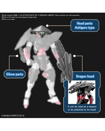 30MM - 1/144 Option Parts Set 4 (Sengoku Armor) - Model Kit