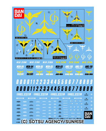 GUNDAM - GUNDAM DECAL 072 - Char's Counterattack Zeon