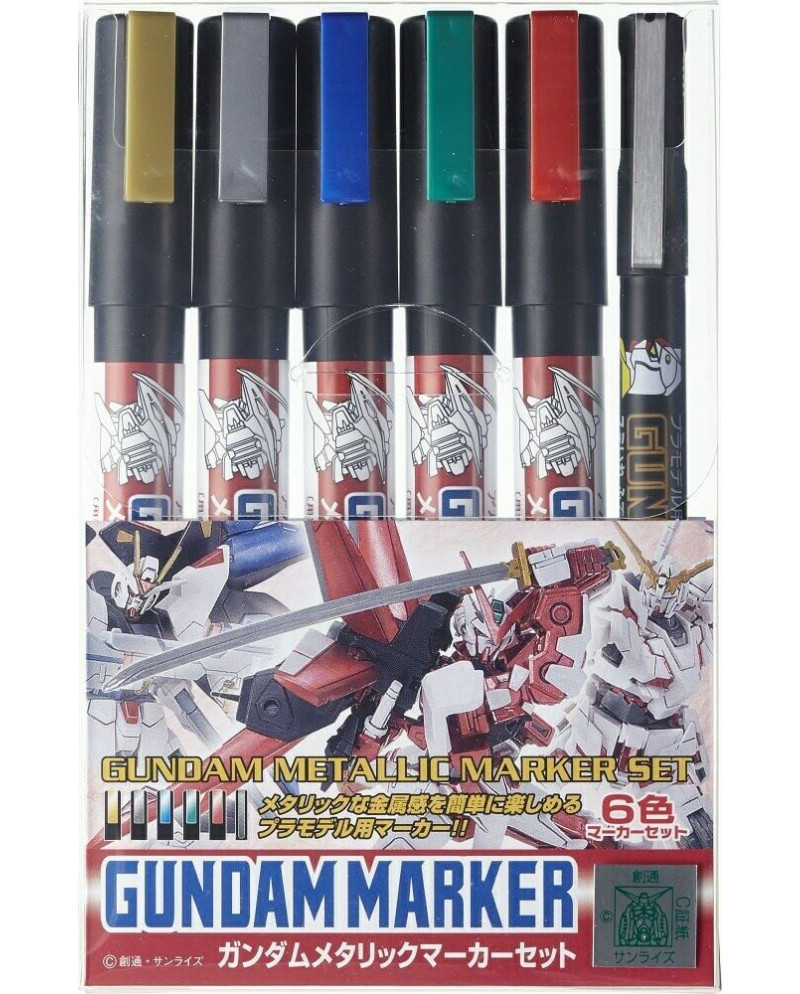 GUNDAM - Gundam Marker GMS-121 Metallic Set