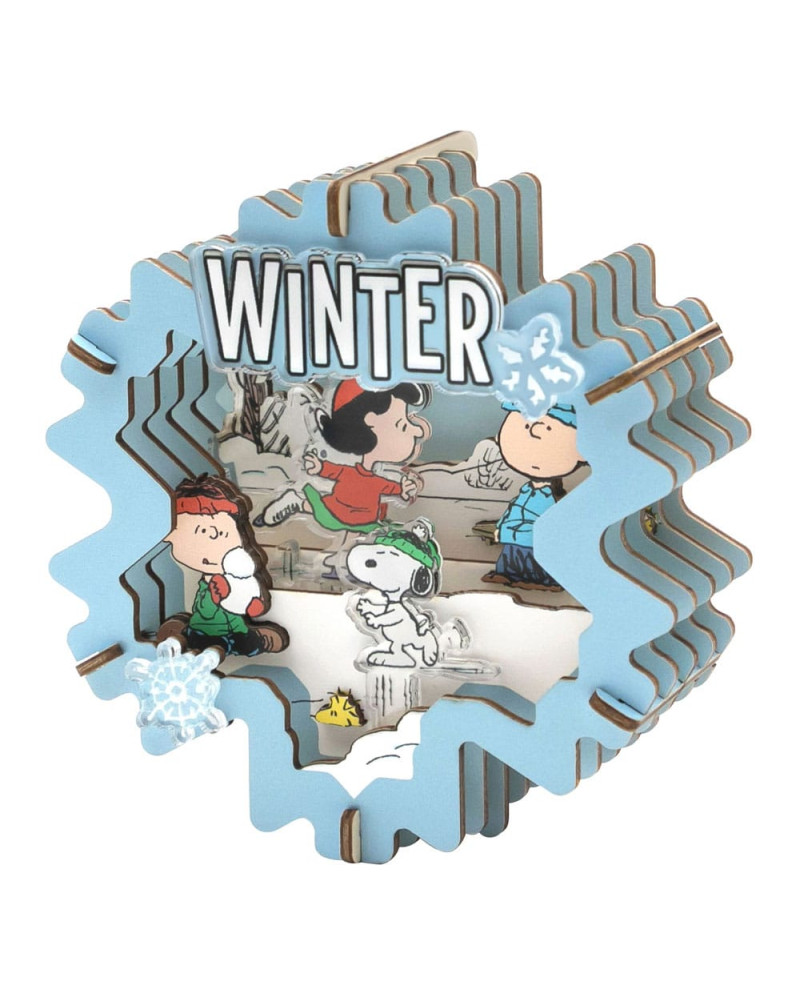 PEANUTS - Winter Wonderland - Wood Model Kit Theater