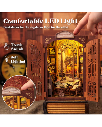 BOOK NOOK KIT - DIY - Memories Bookshop - 127pc + LED Light