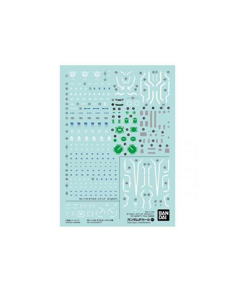 GUNDAM - RG 1/144 Decal 117 00 QanT - Model Kit