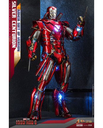MARVEL - Iron Man 3 Silver Centurion - Figurine Movie Masterpiece 56cm