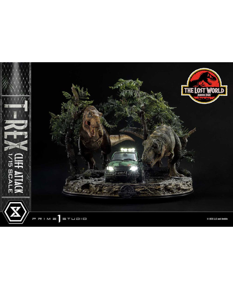 JURASSIC PARK THE LOST WORLD - T-Rex Cliff Attack -Statue 1/15 53cm