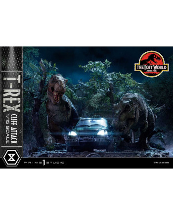 JURASSIC PARK THE LOST WORLD - T-Rex Cliff Attack -Statue 1/15 53cm