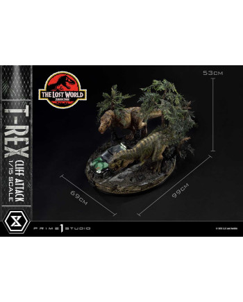 JURASSIC PARK THE LOST WORLD - T-Rex Cliff Attack -Statue 1/15 53cm
