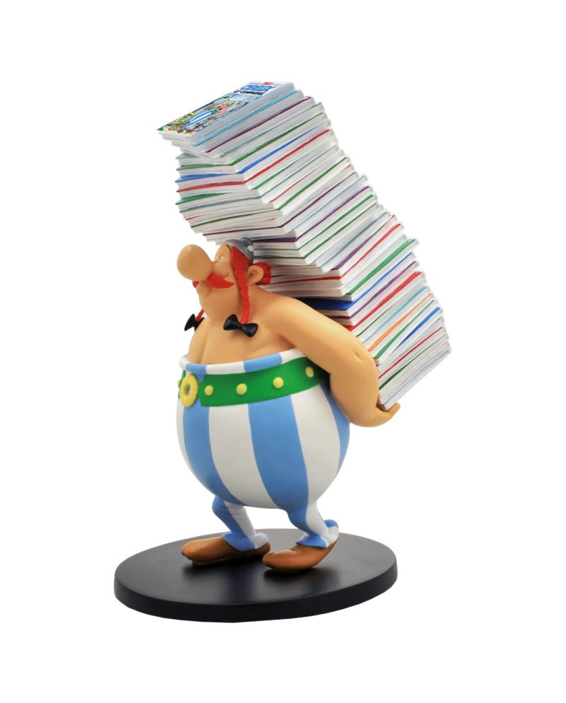 ASTERIX & OBELIX - Obelix carrying a stack of comics - Statue 30cm