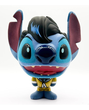 STITCH - Elvis Gold Suit - Bhunny Flocked Vinyl Figure - 10cm