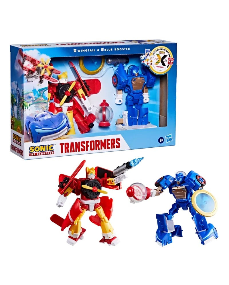 TRANSFORMERS X SONIC - Wingtail & Blue Booster - Fig. Collab. 13cm