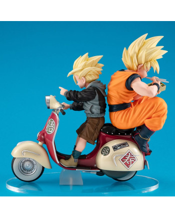 DBZ - Goku & Gohan Motorbike - Statue Desktop Real McCoy diorama 16cm