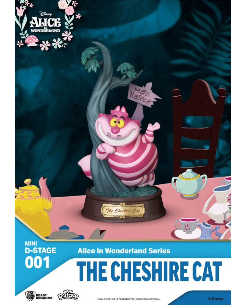 DISNEY - The Cheshire Cat - Statue Mini Diorama 10cm