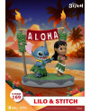 Vue de trois quarts du diorama Disney Lilo et Stitch Aloha D-Stage 169