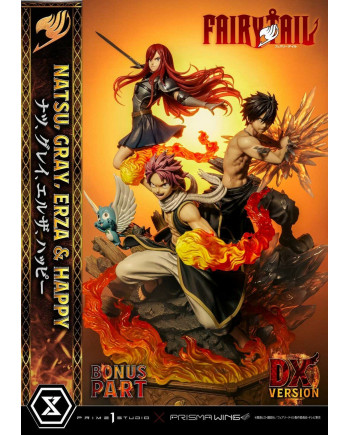 FAIRY TAIL -Natsu, Gray, Erza, Happy -Statue Del. Bonus Vers. 1/7 57cm