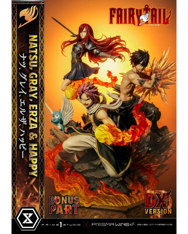 FAIRY TAIL -Natsu, Gray, Erza, Happy -Statue Del. Bonus Vers. 1/7 57cm