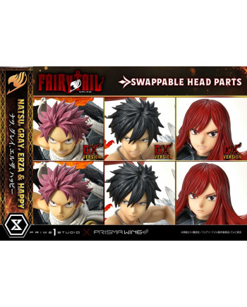 FAIRY TAIL -Natsu, Gray, Erza, Happy -Statue Del. Bonus Vers. 1/7 57cm