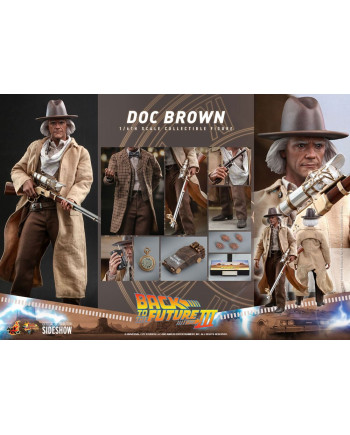 BACK TO THE FUTURE III - Doc Brown - Articulated Statue 32cm