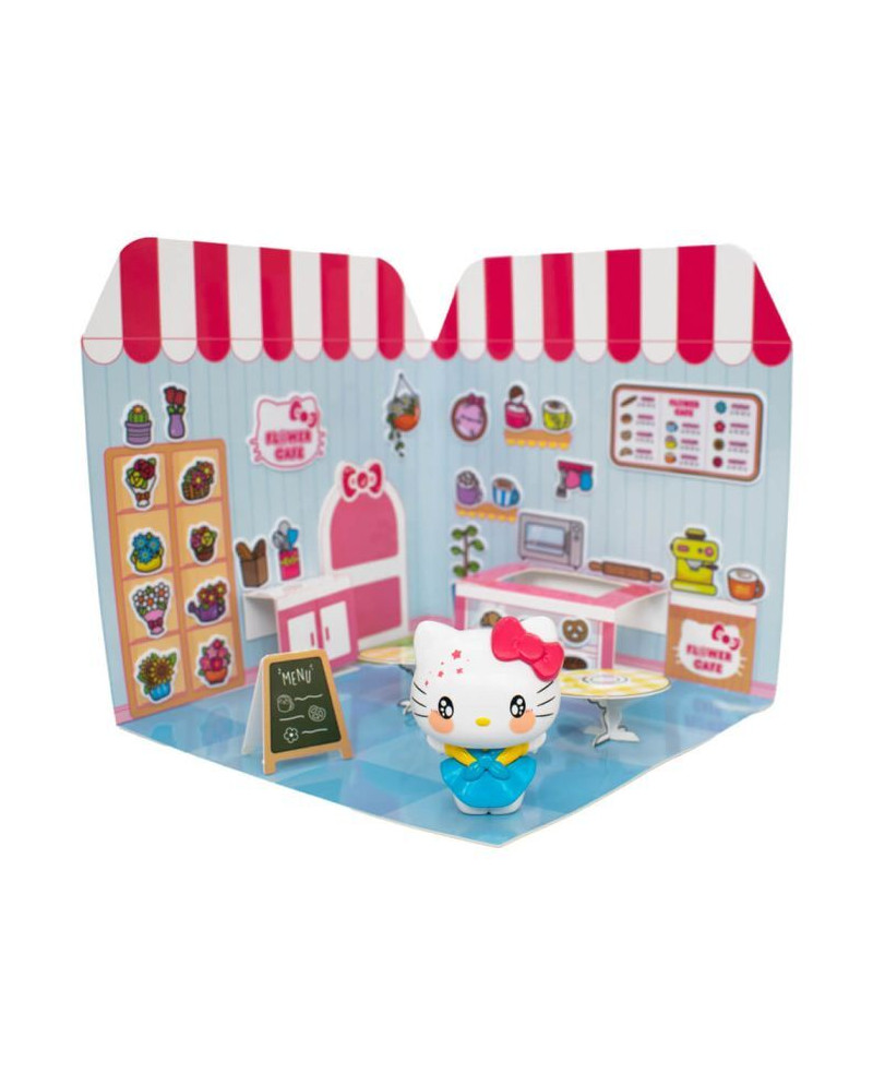 HELLO KITTY - Hello Kitty 6cm Sticker House Flower Café