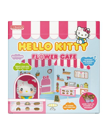 HELLO KITTY - Hello Kitty 6cm Sticker House Flower Café