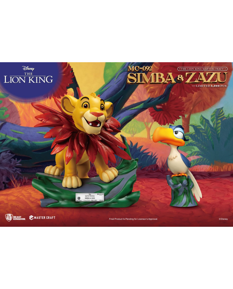 THE LION KING - Simba & Zazu - 2 Statue Pack Master Craft 31cm & 7cm